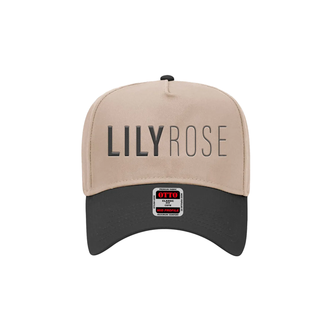 Lily Rose Two Toned Logo Hat - Black + Tan