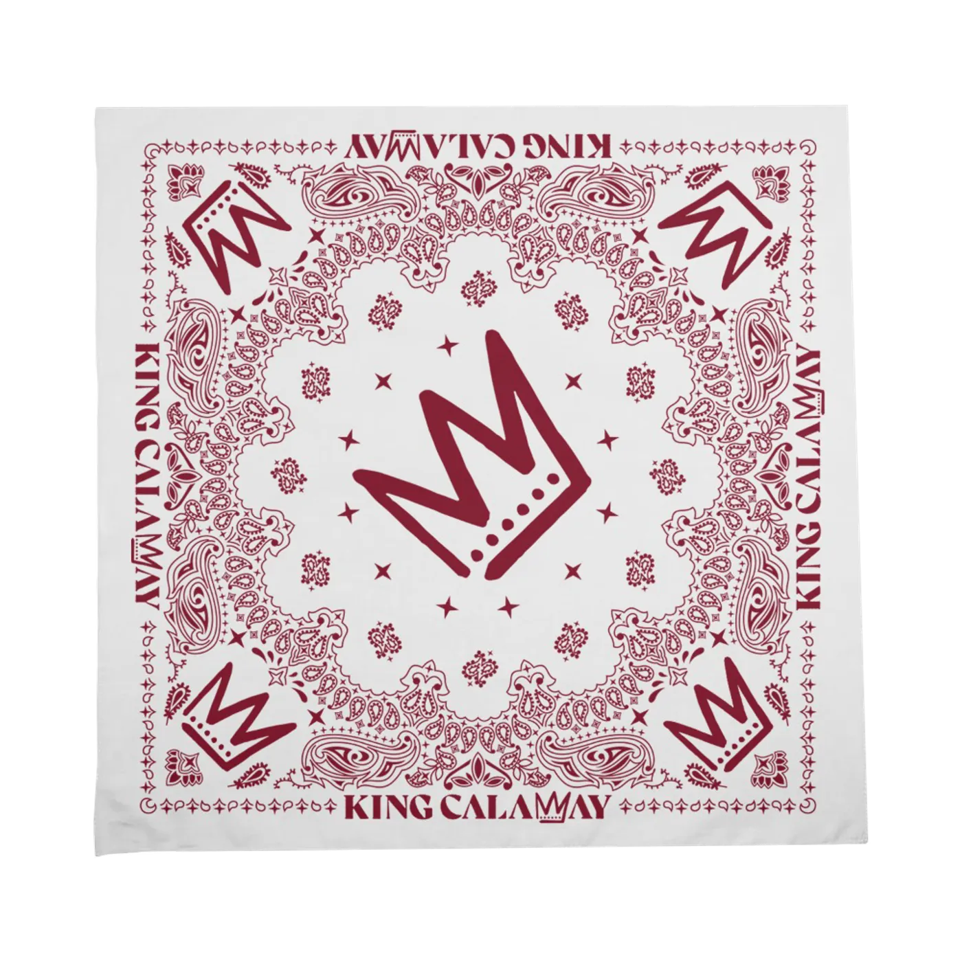 King Calaway White/Maroon Bandana