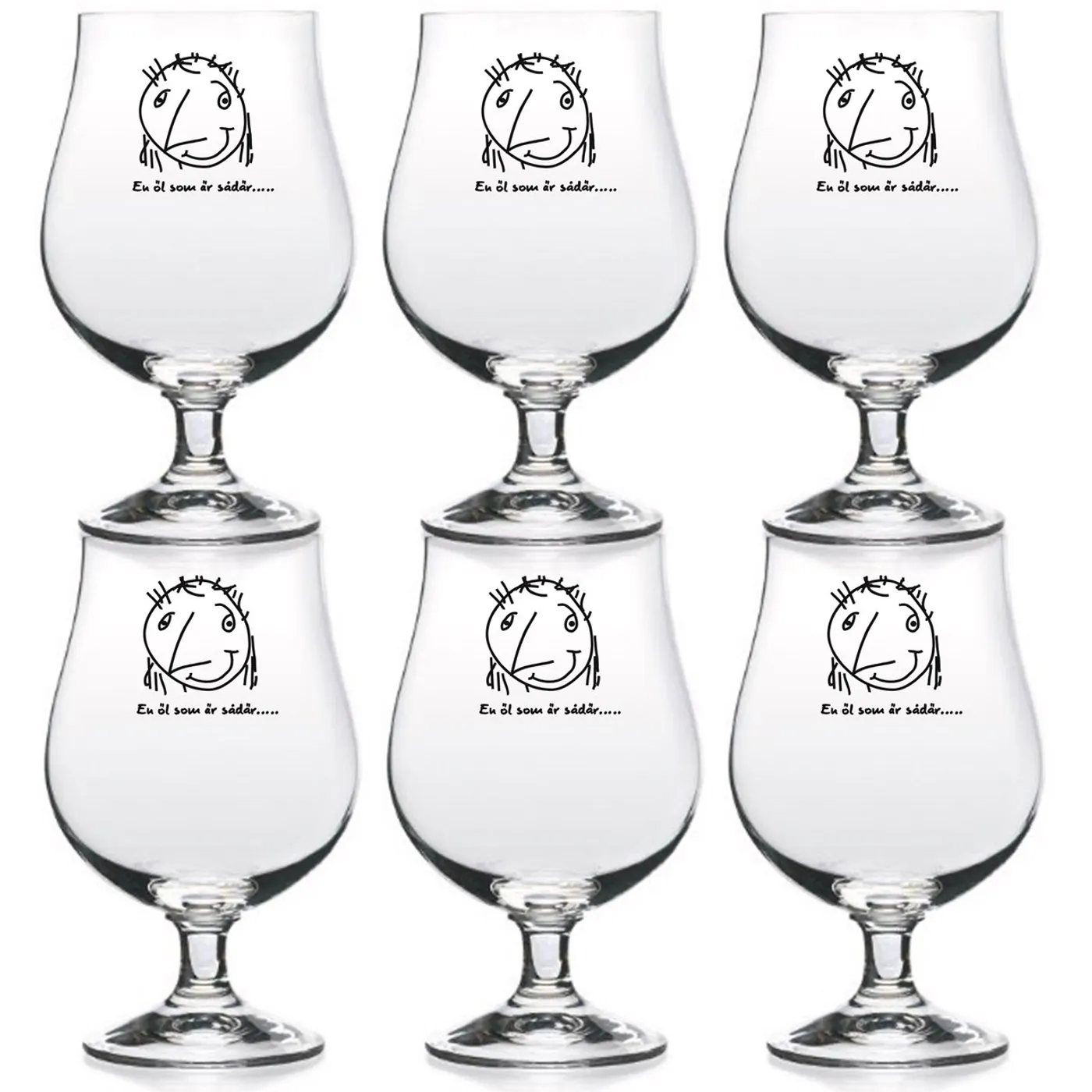 Björn Rosenström 6-pack ölglas som är sådär.....