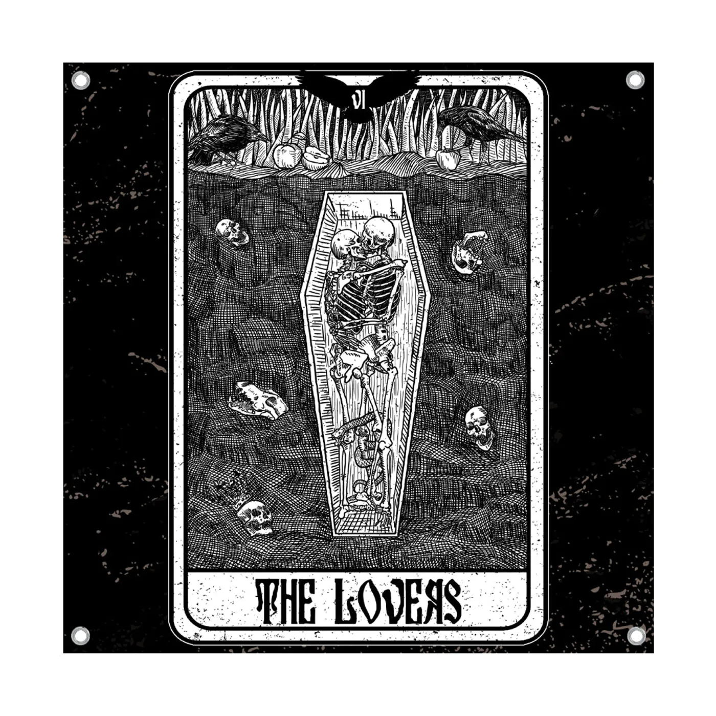 Ten Thousand Crows The Lovers Wall Flag