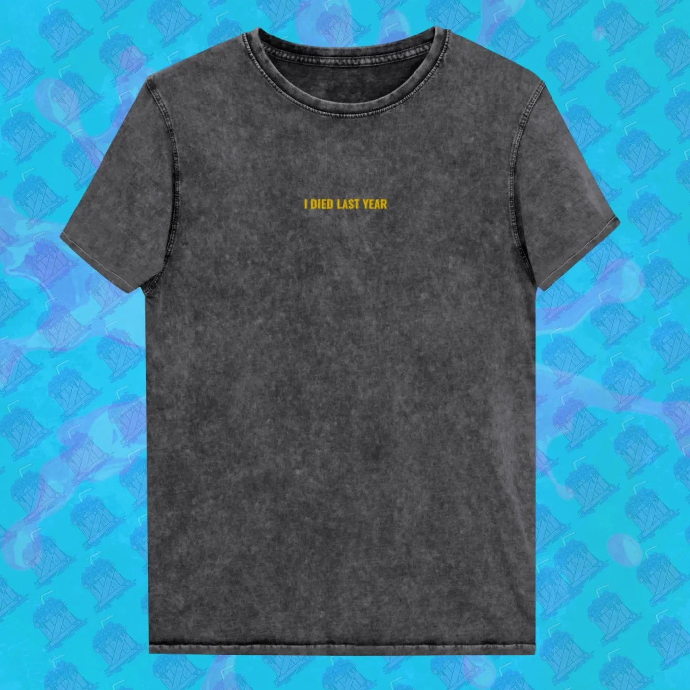 Michael Weist "I Died Last Year" Denim T-Shirt