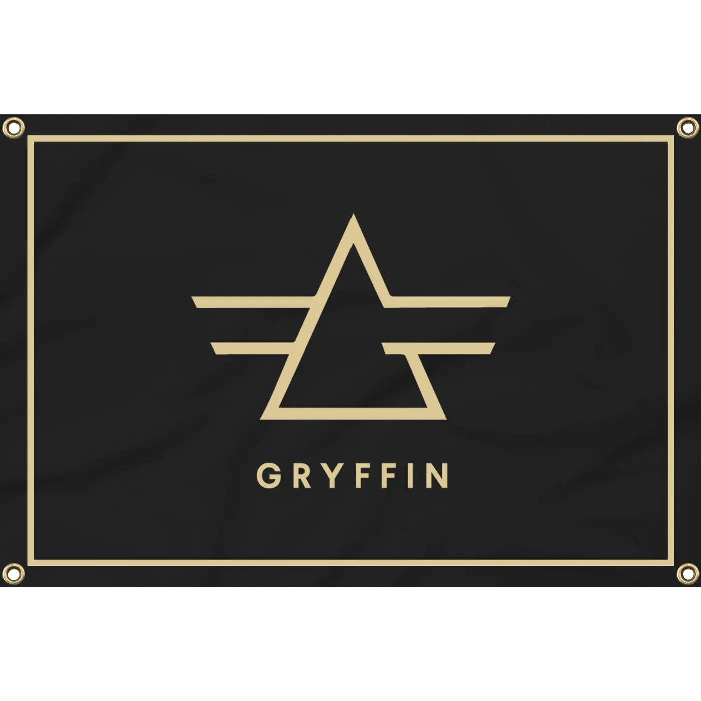 GRYFFIN Black & Gold Flag