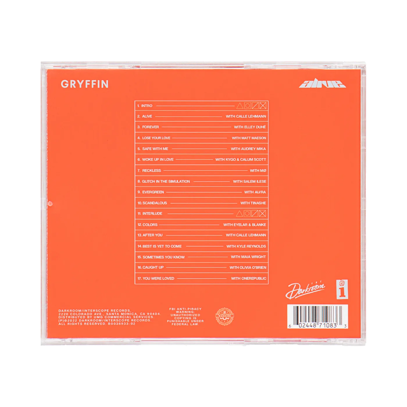 Alive CD - Signed by Gryffin