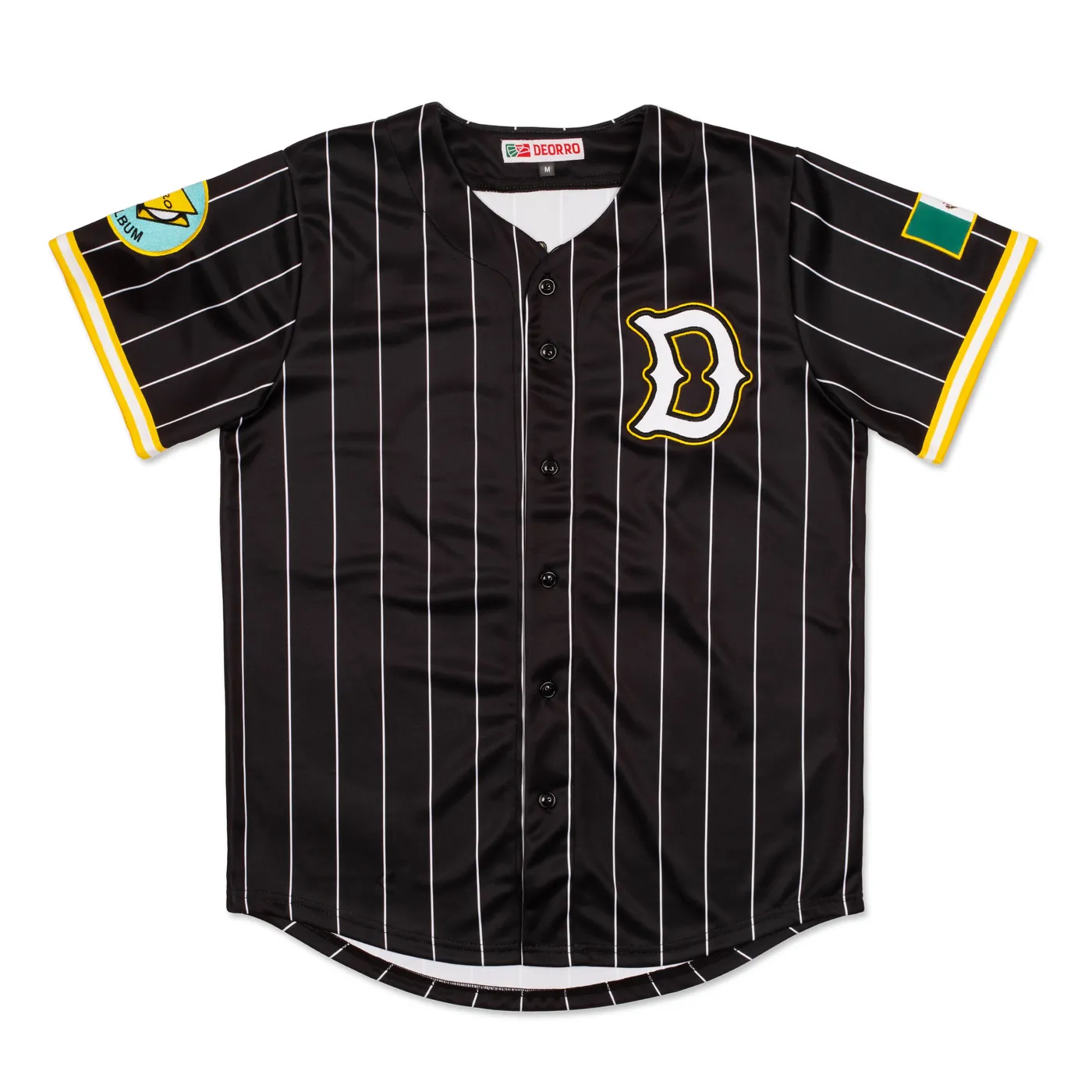 Deorro Black Pinstripe Baseball Jersey