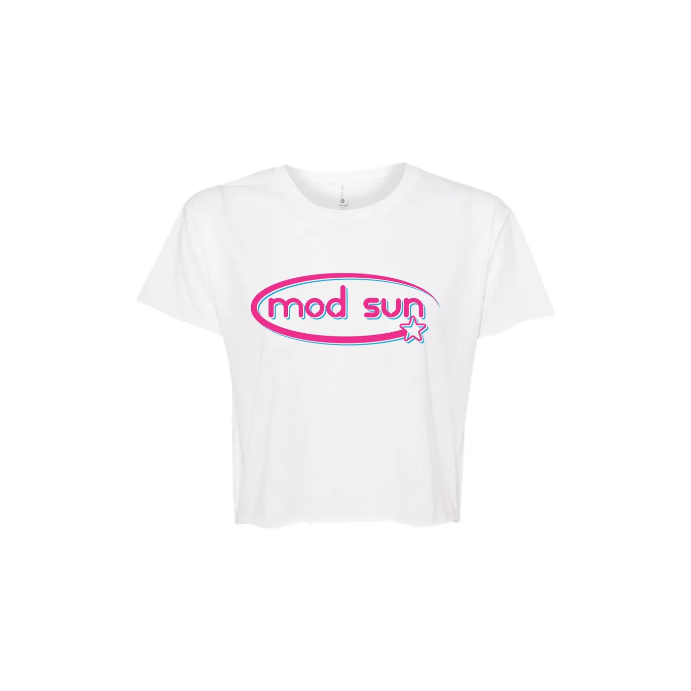 MOD SUN Star Logo White Crop Tee