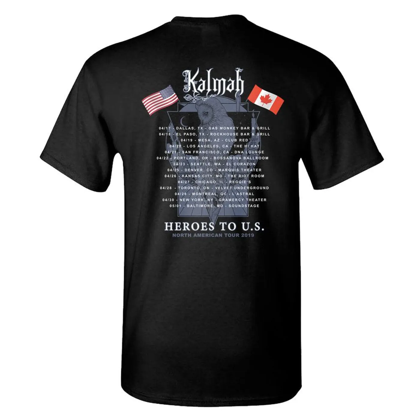 Kalmah NA Tour 2019 Dates T-shirt