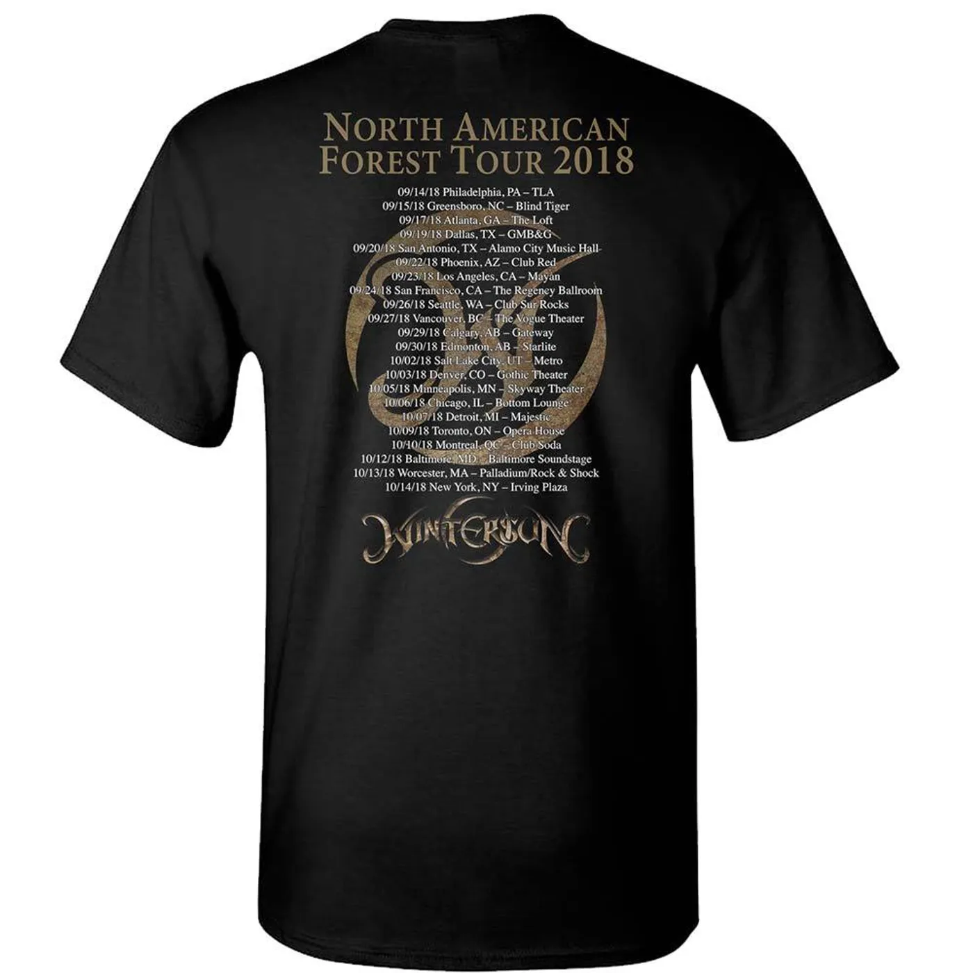Wintersun Forest Seasons Tour 2018 Black T-Shirt