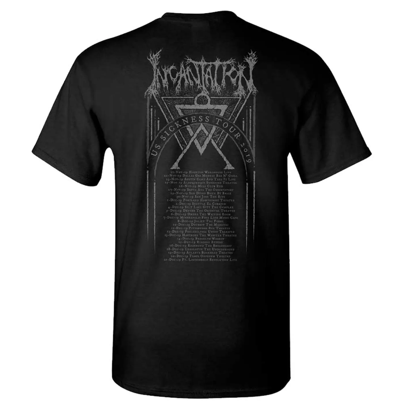 Incantation Rotting Christ Tour 2019 T-Shirt