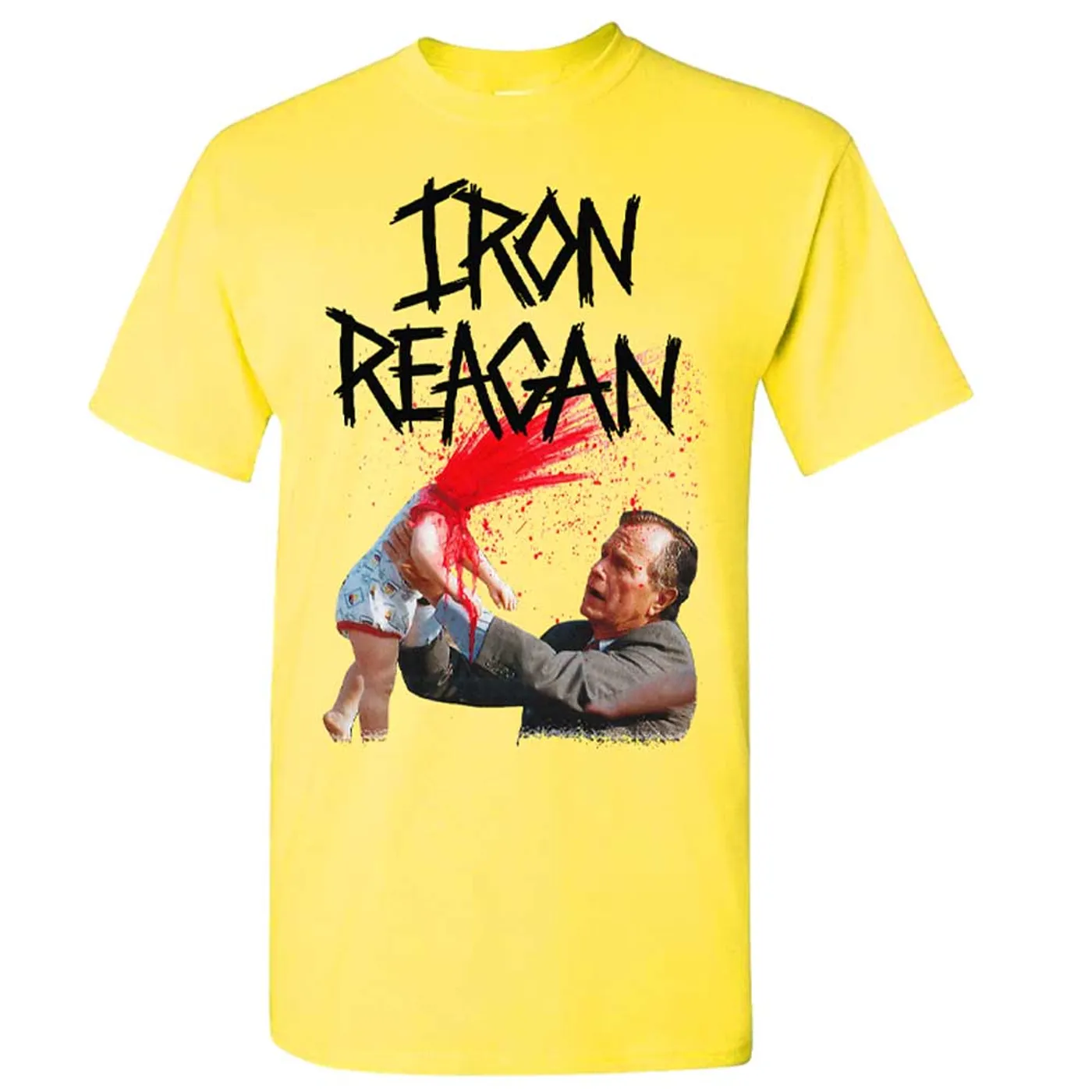 Iron Reagan Your Kid's an Asshole Yellow T-Shirt