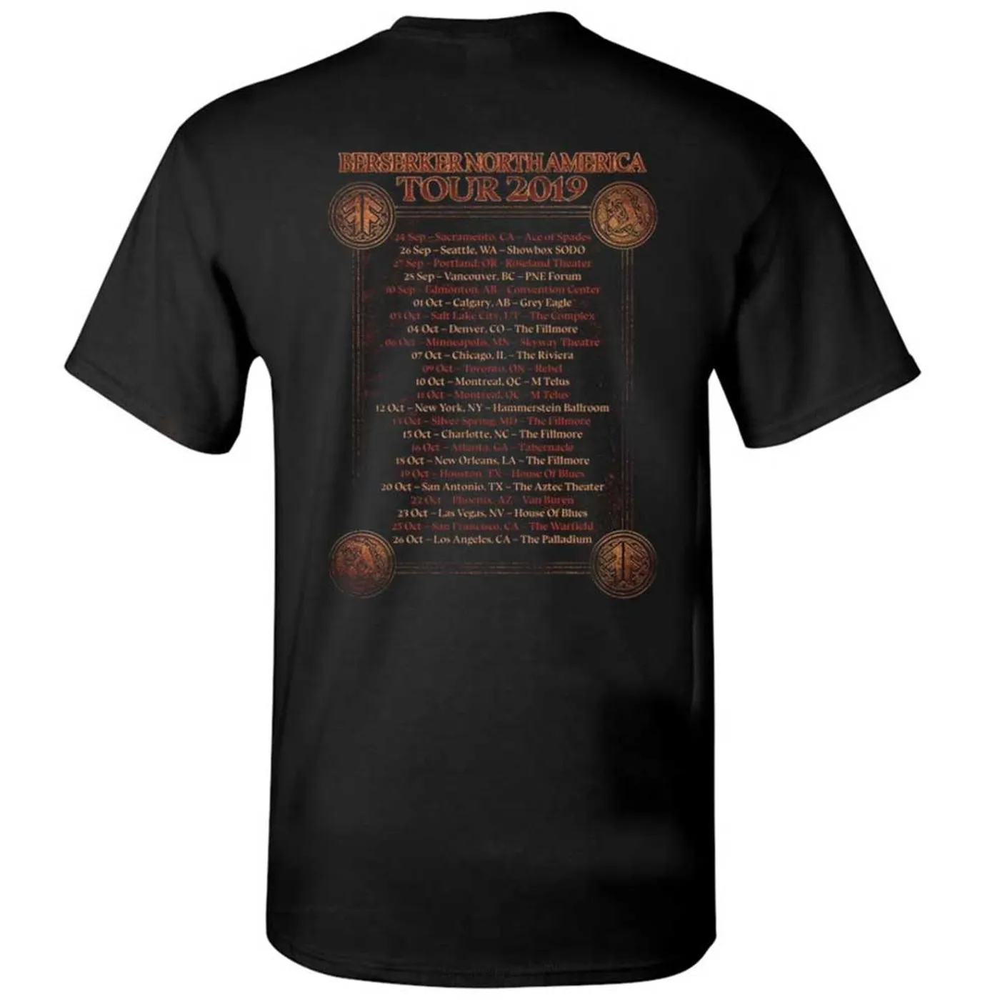 Amon Amarth Berserker North American Tour 2019 War Helmet T-Shirt
