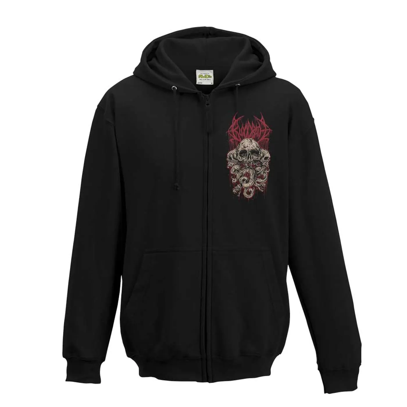 Bloodbath Pocket Skulls Logo Zip Hoodie
