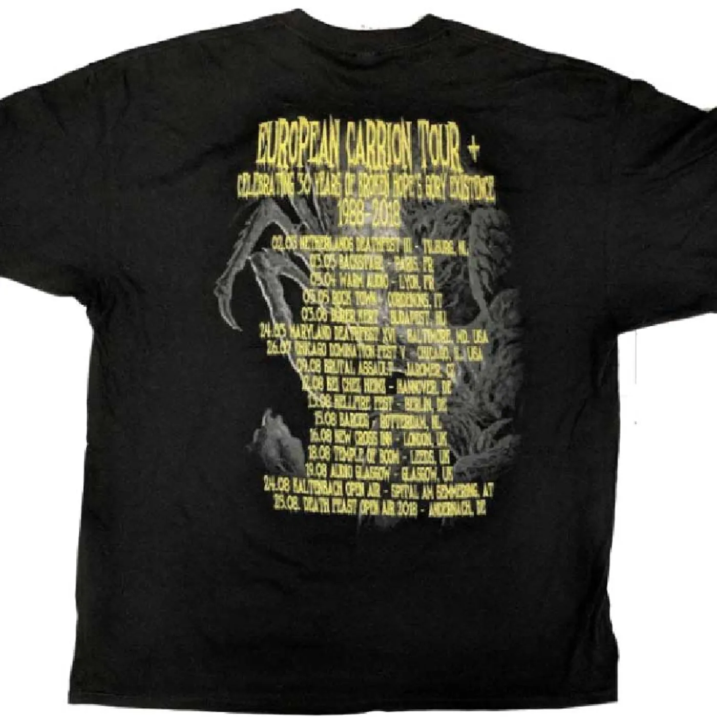 Broken Hope Europe Carrion Tour Black T-Shirt