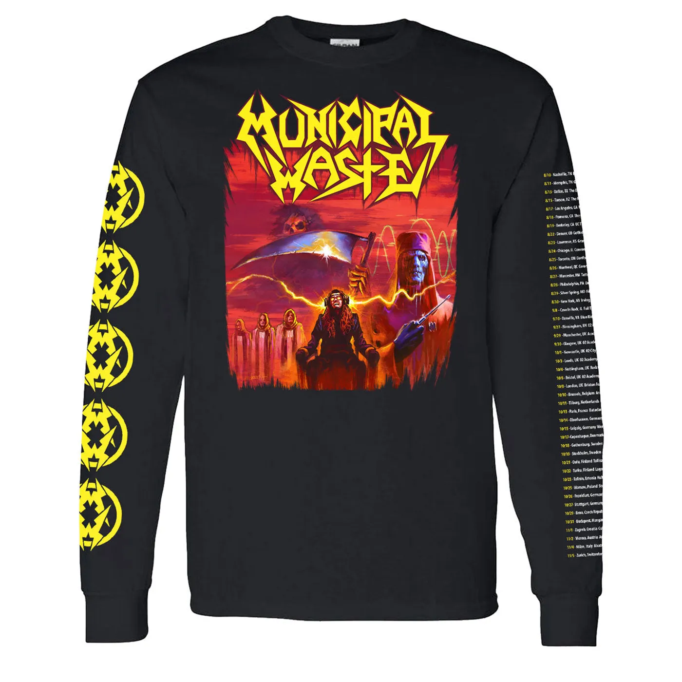 Municipal Waste Electrified Brain Reaper 2022 Tour Longsleeve