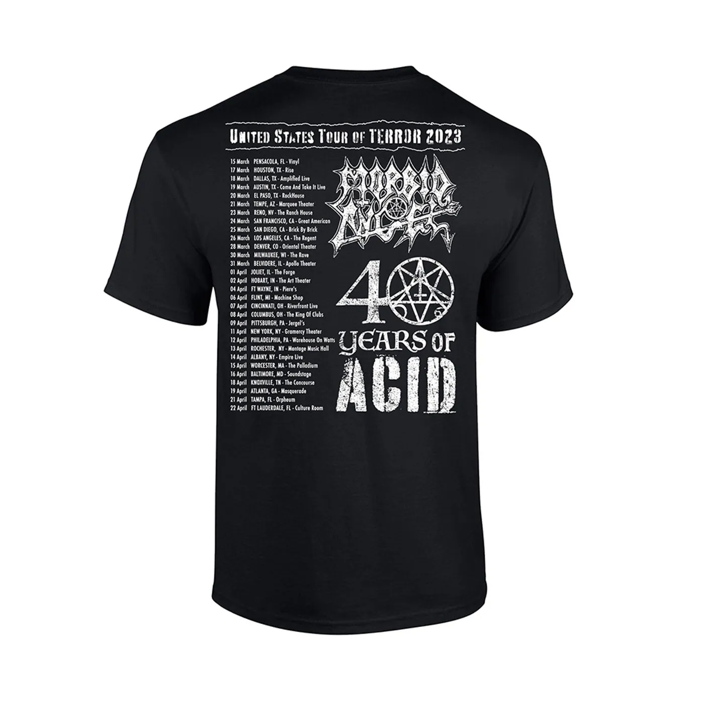 Morbid Angel Tour of Terror 2023 T-Shirt