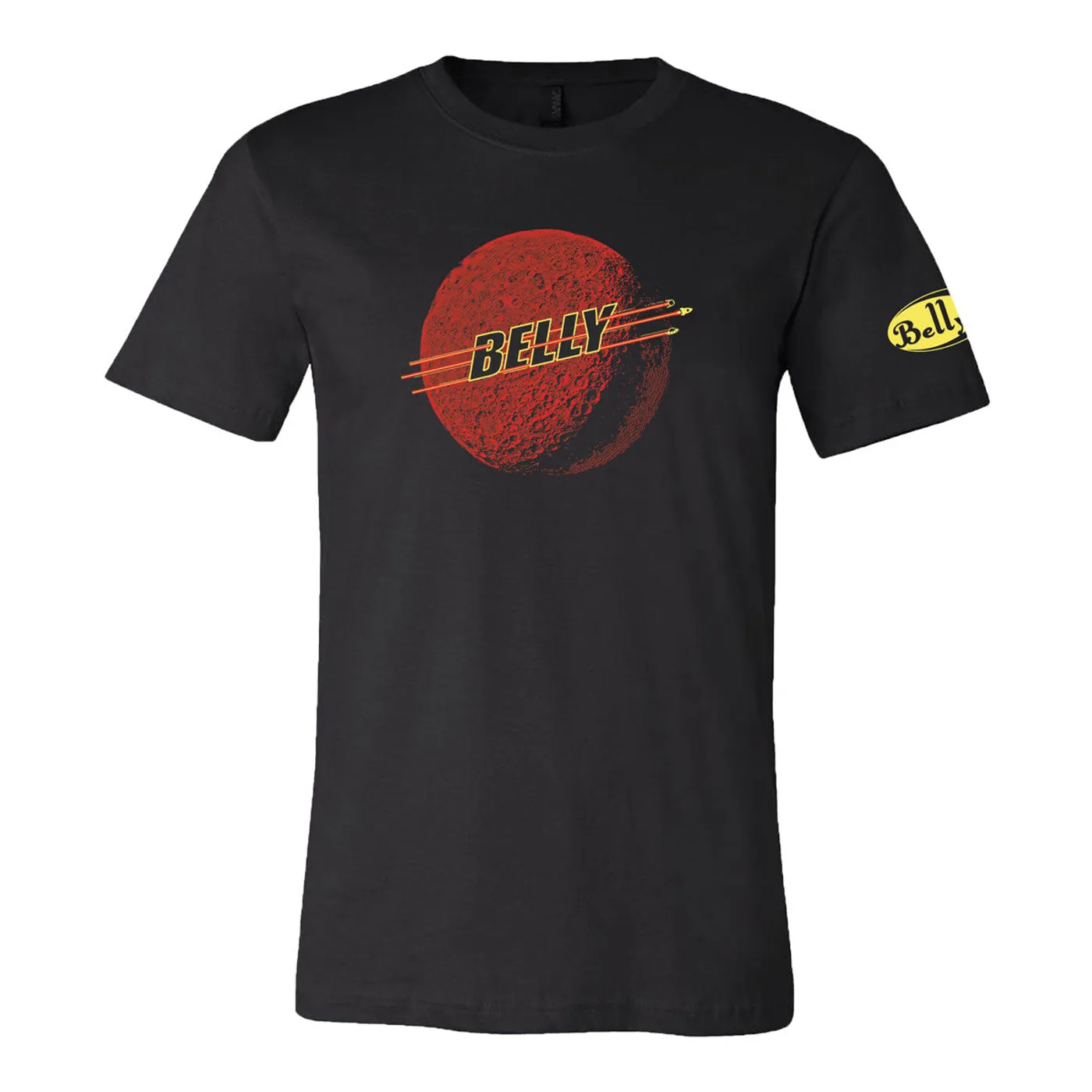 Belly Low Red Moon T-Shirt - Black
