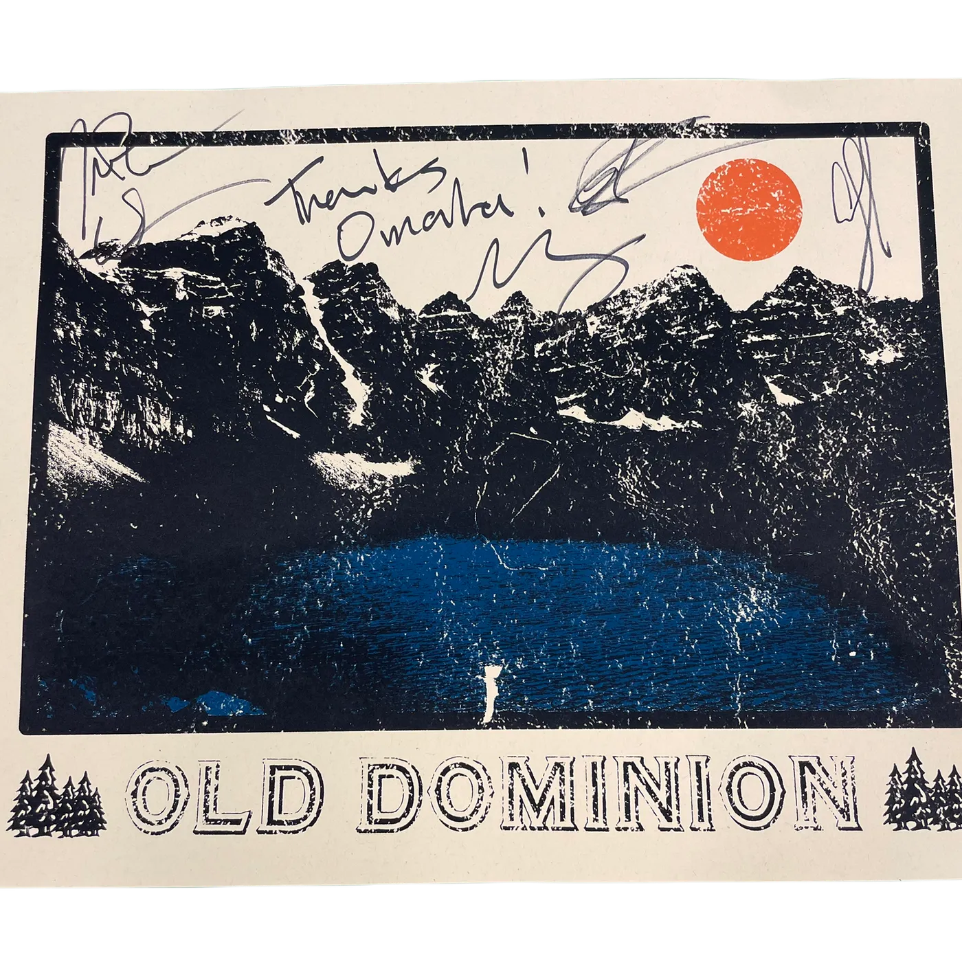 Old Dominion Signed Tour Poster Omaha