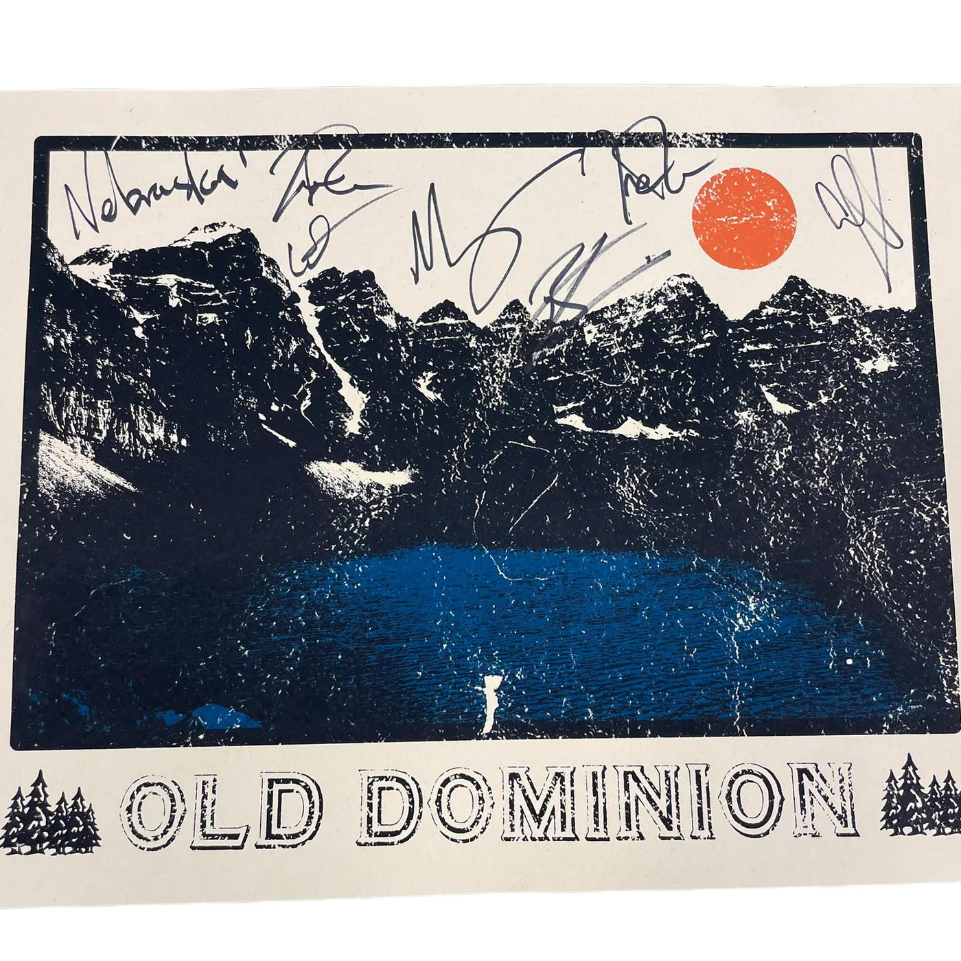 Old Dominion Signed Tour Poster Nebraska