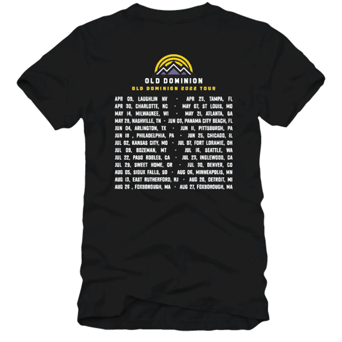 Old Dominion 2022 Tour Shirt