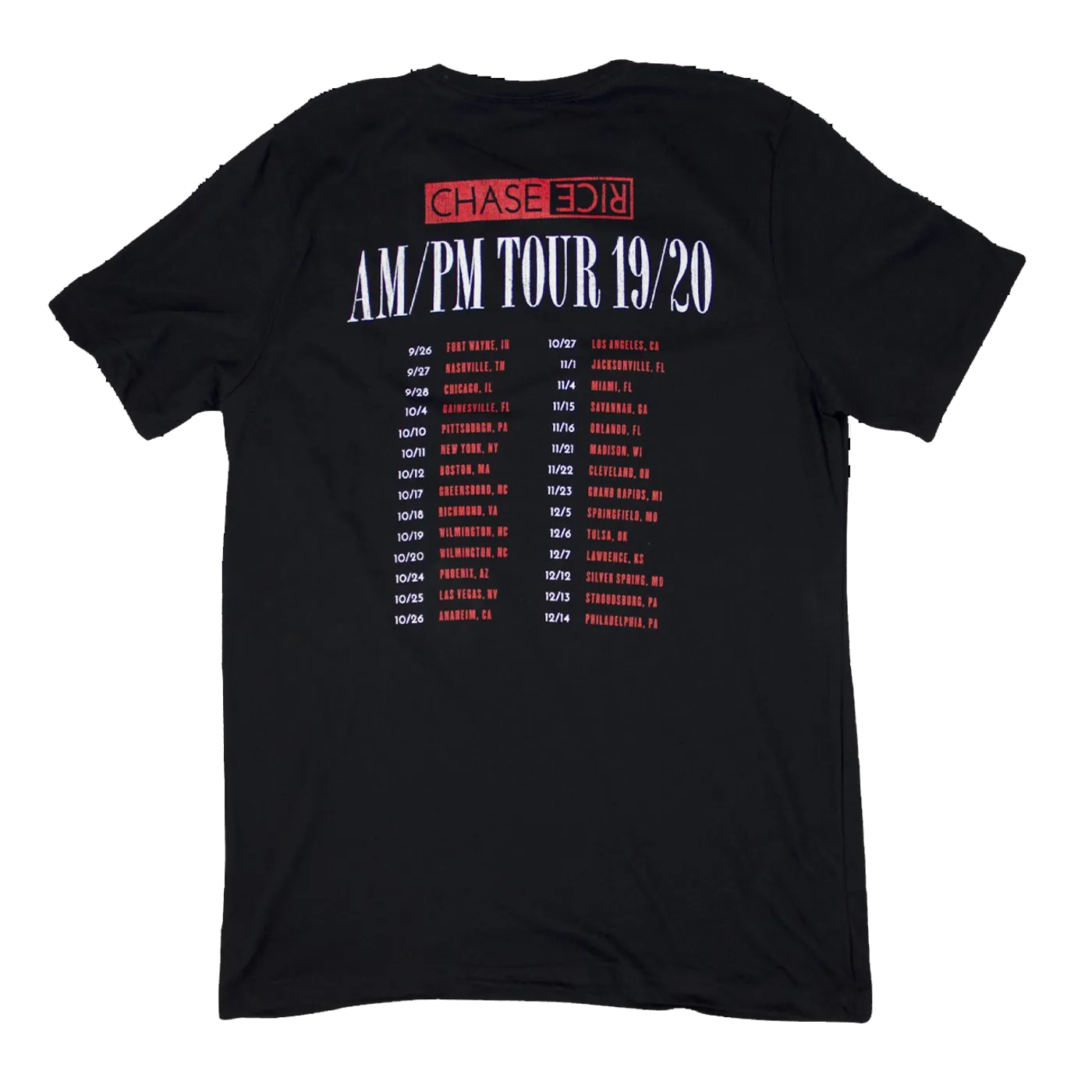 Chase Rice AM/PM Tour Tee 2019/2020