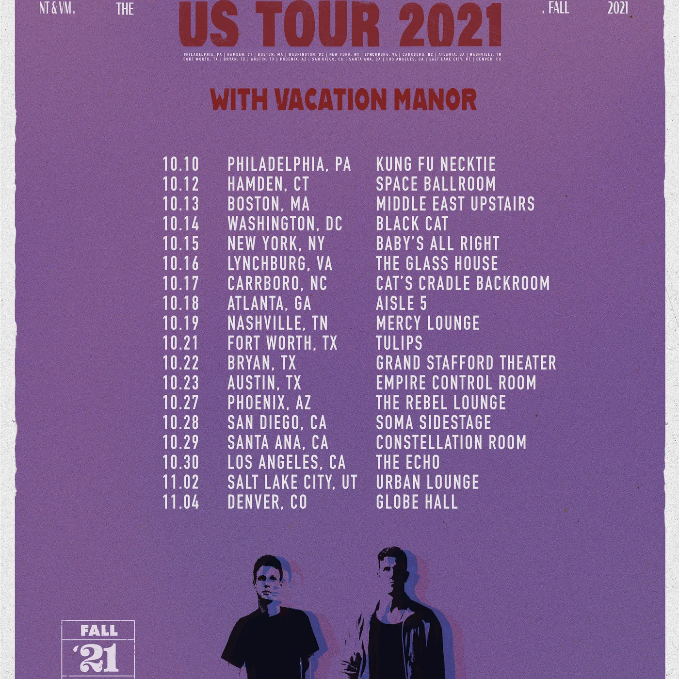 NIGHT TRAVELER Signed 2021 Tour Poster