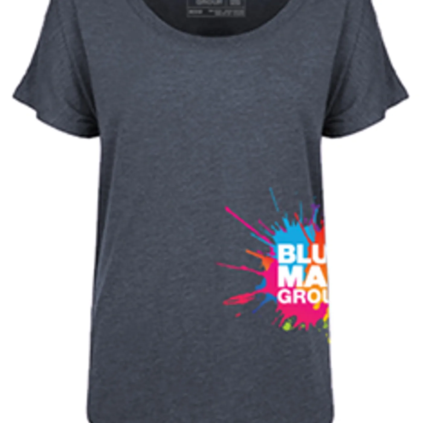Blue Man Group Ladies Side Print Logo Dolmen T-Shirt
