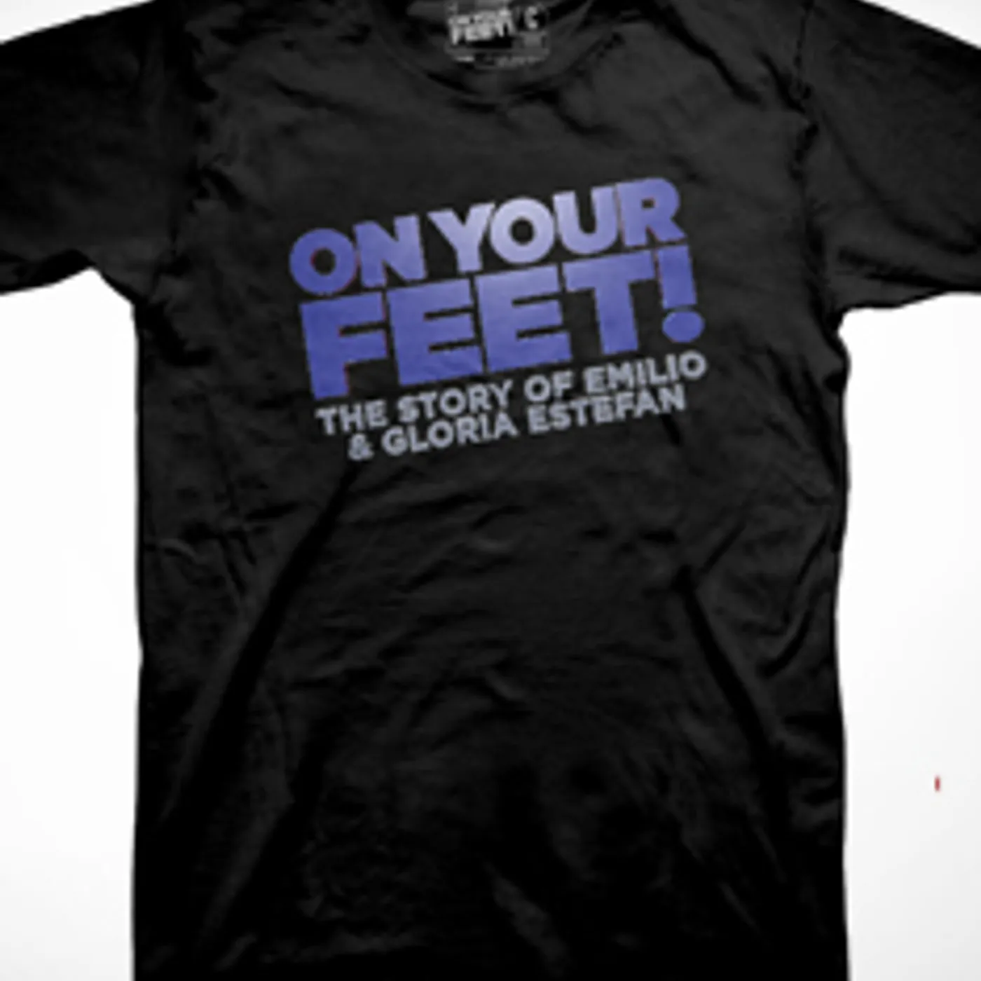 ON YOUR FEET: THE STORY OF EMILIO & GLORIA On Your Feet Blue Logo On Black T-Shirt
