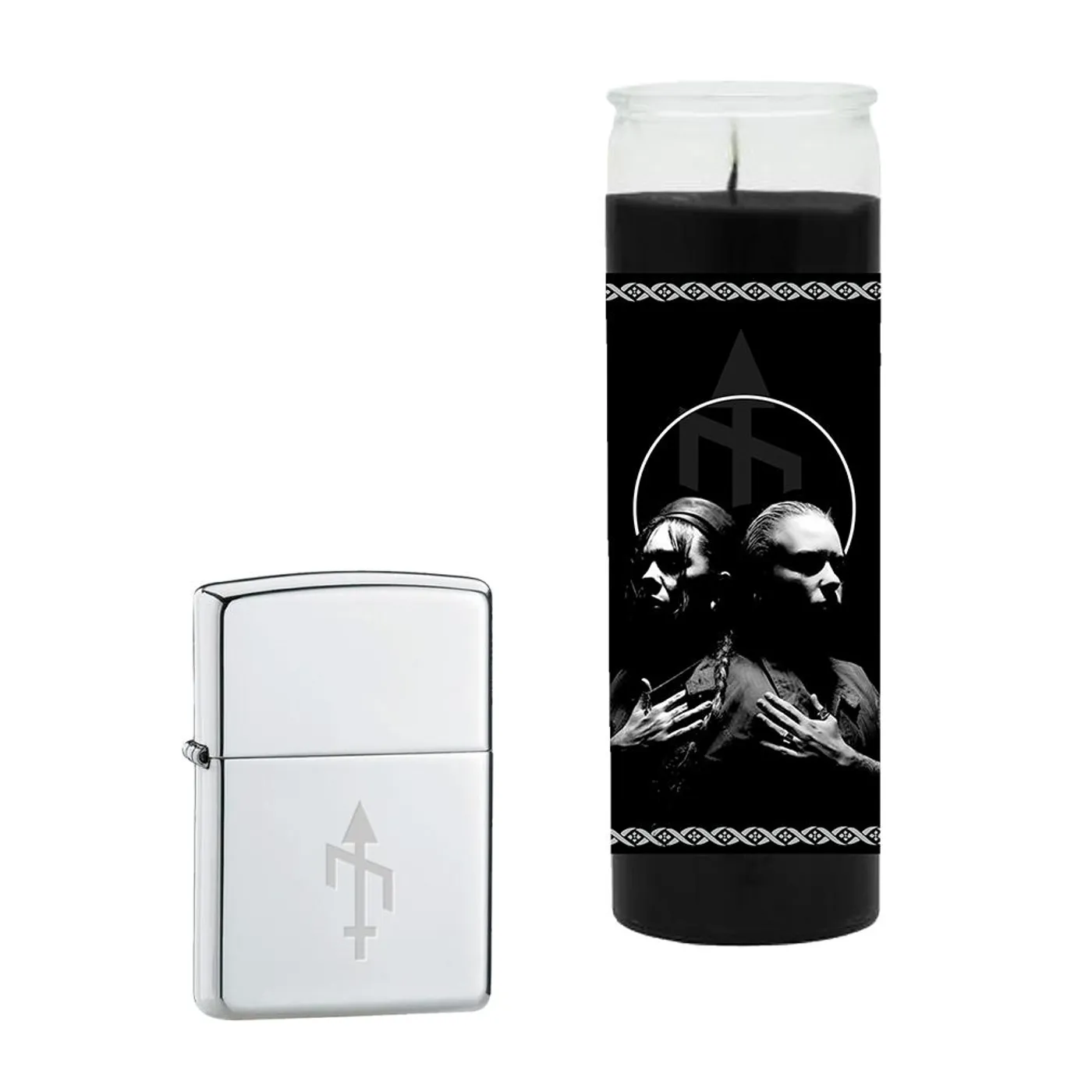 BONES UK - 'Unplugged' Prayer Candle + Zippo Lighter Bundle