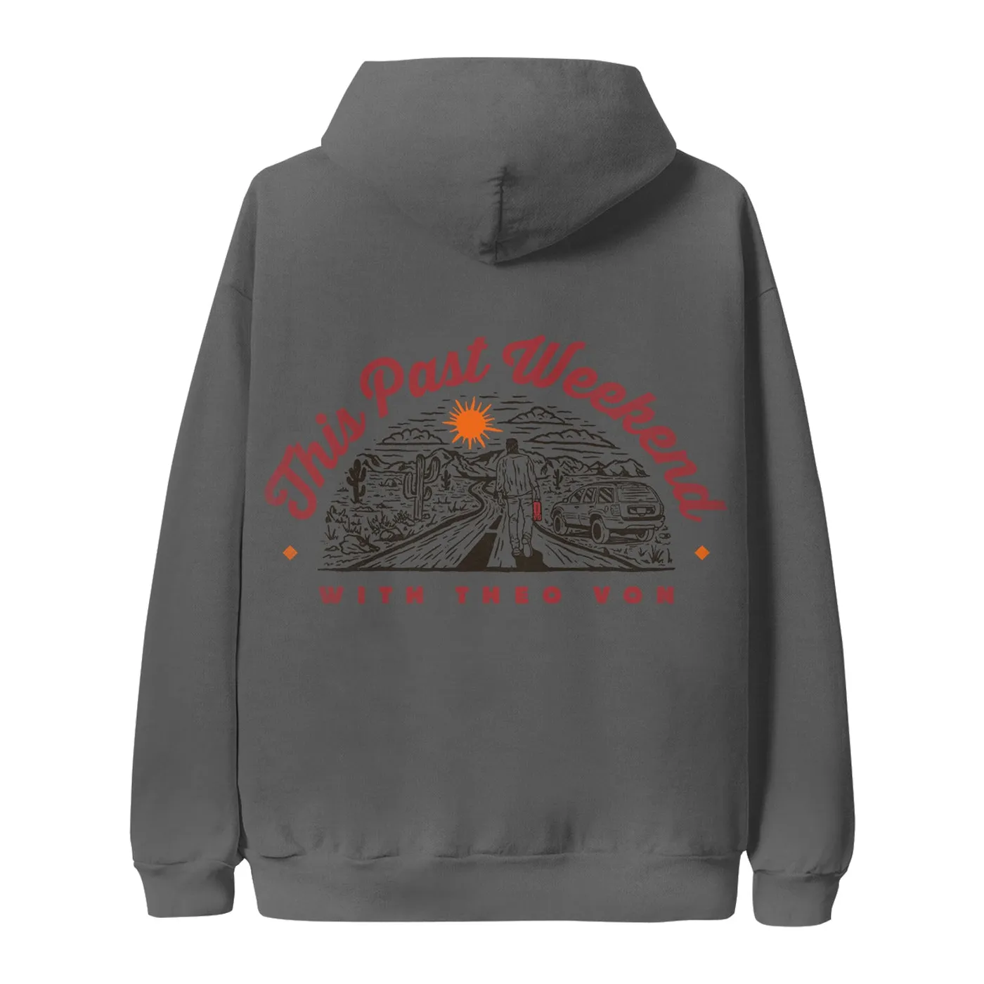 Theo Von Out of Gas Charcoal Hoodie
