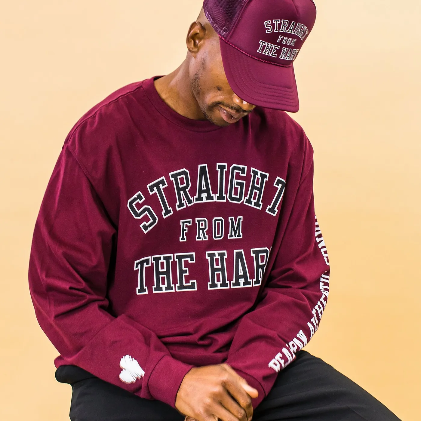 Kevin Hart Straight From The Hart Maroon Long Sleeve