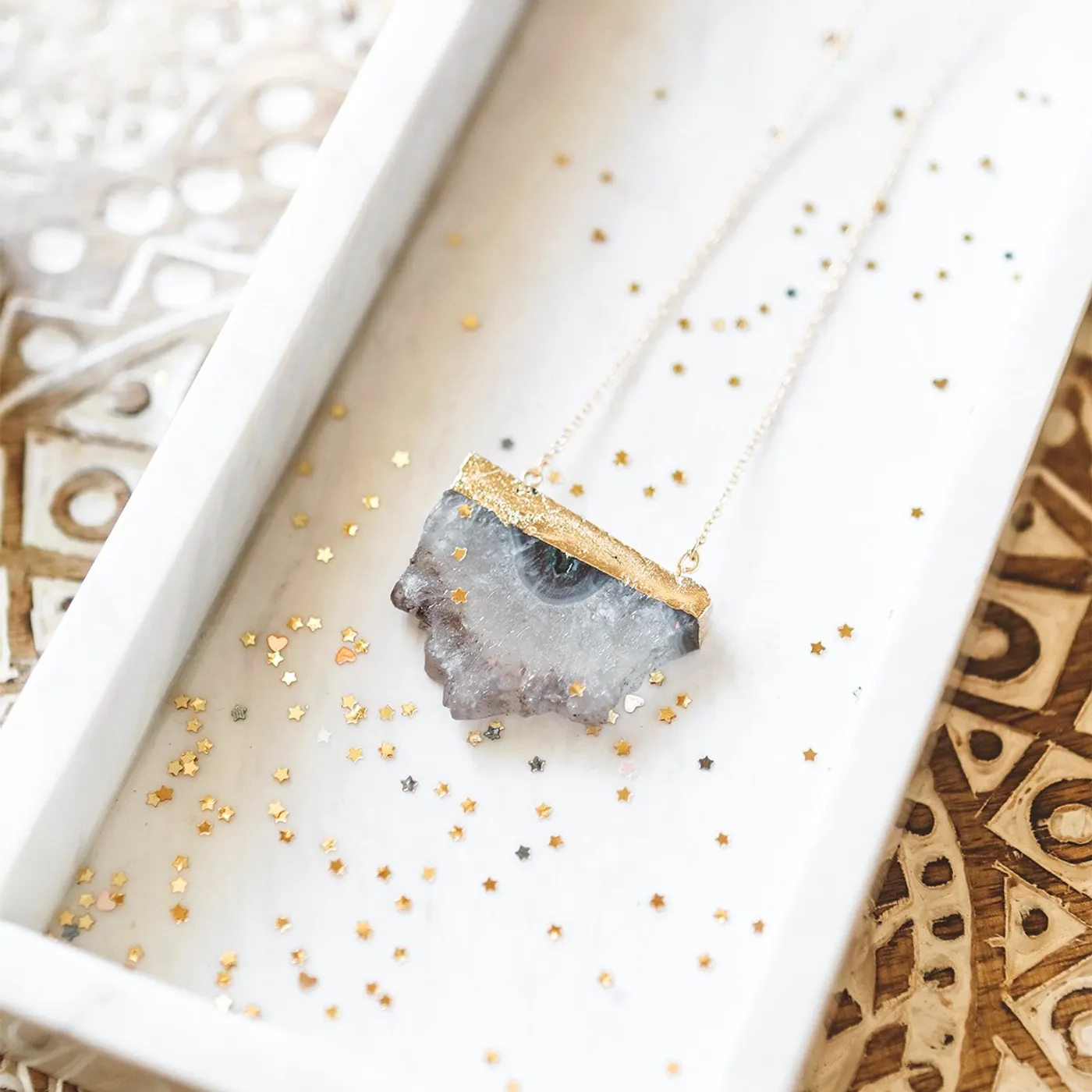 Joey Graceffa Amethyst Bar Necklace