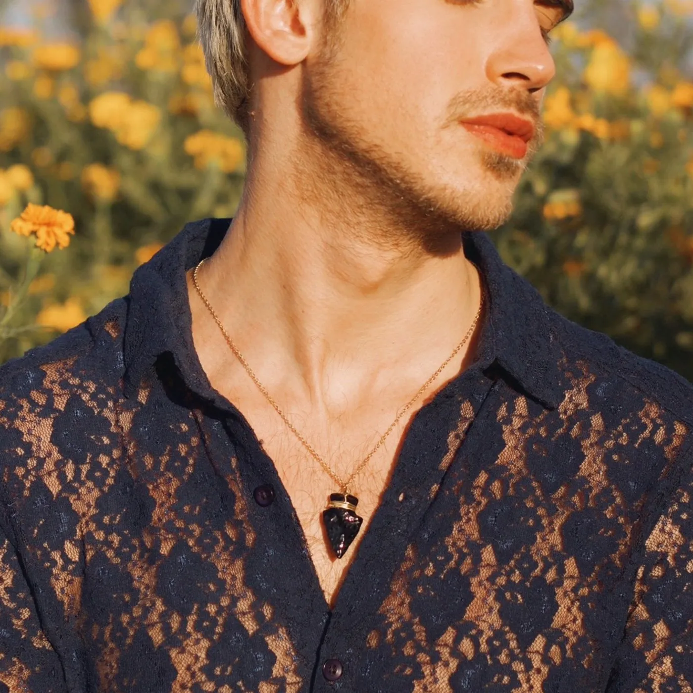 Joey Graceffa Black & Gold Arrowhead Necklace