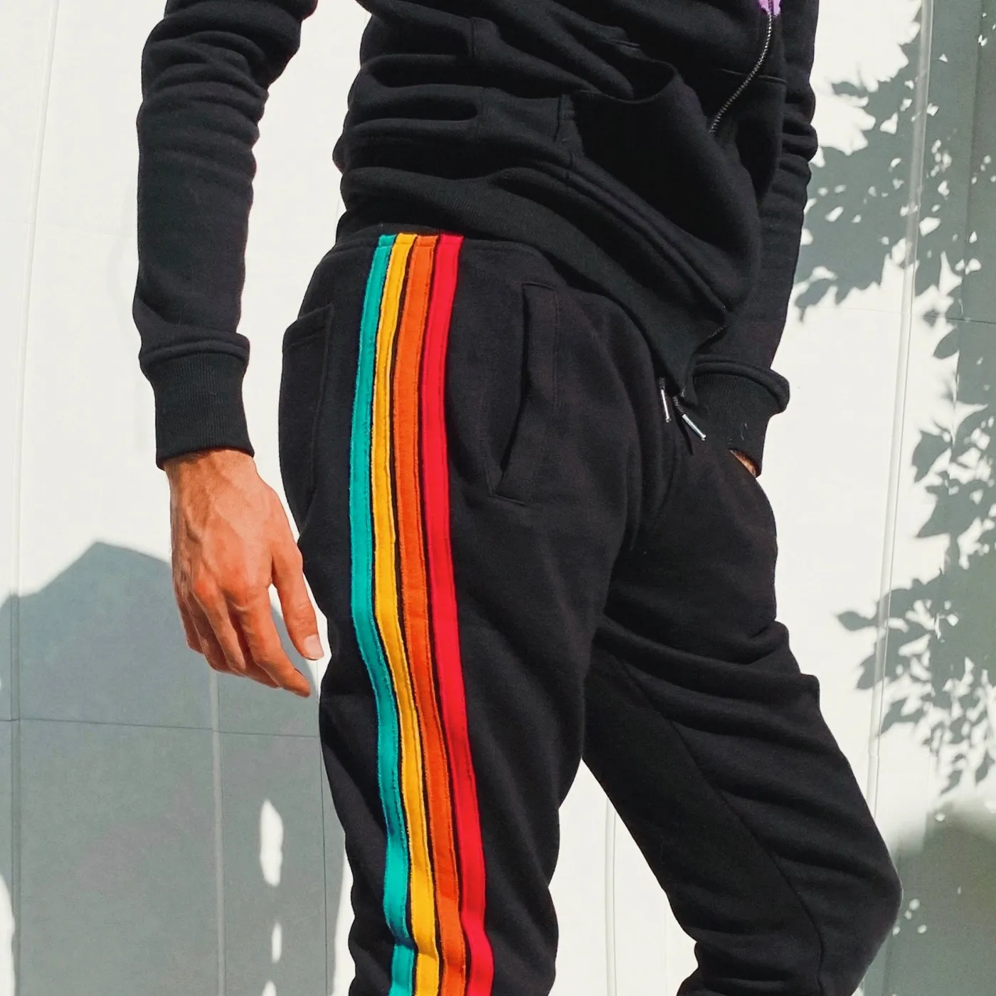 Joey Graceffa The Rainbow Black Joggers