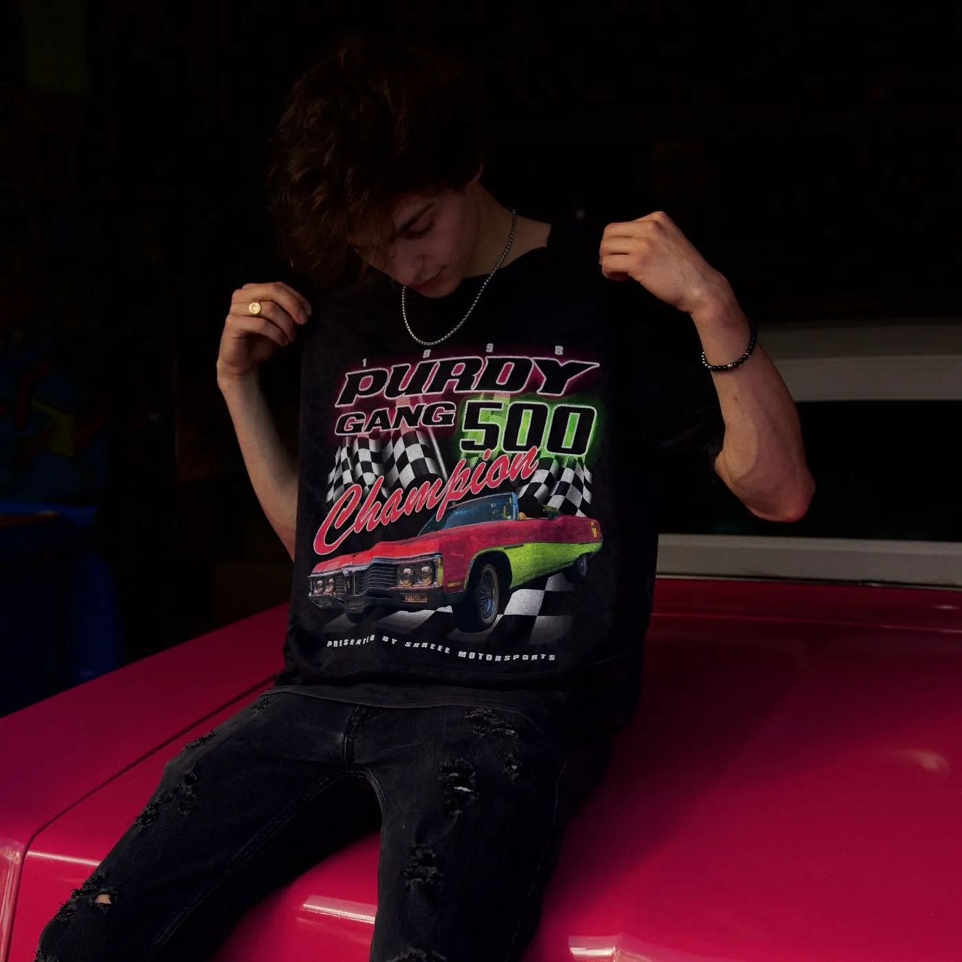 Roy Purdy Purdy Gang 500 Black Tee