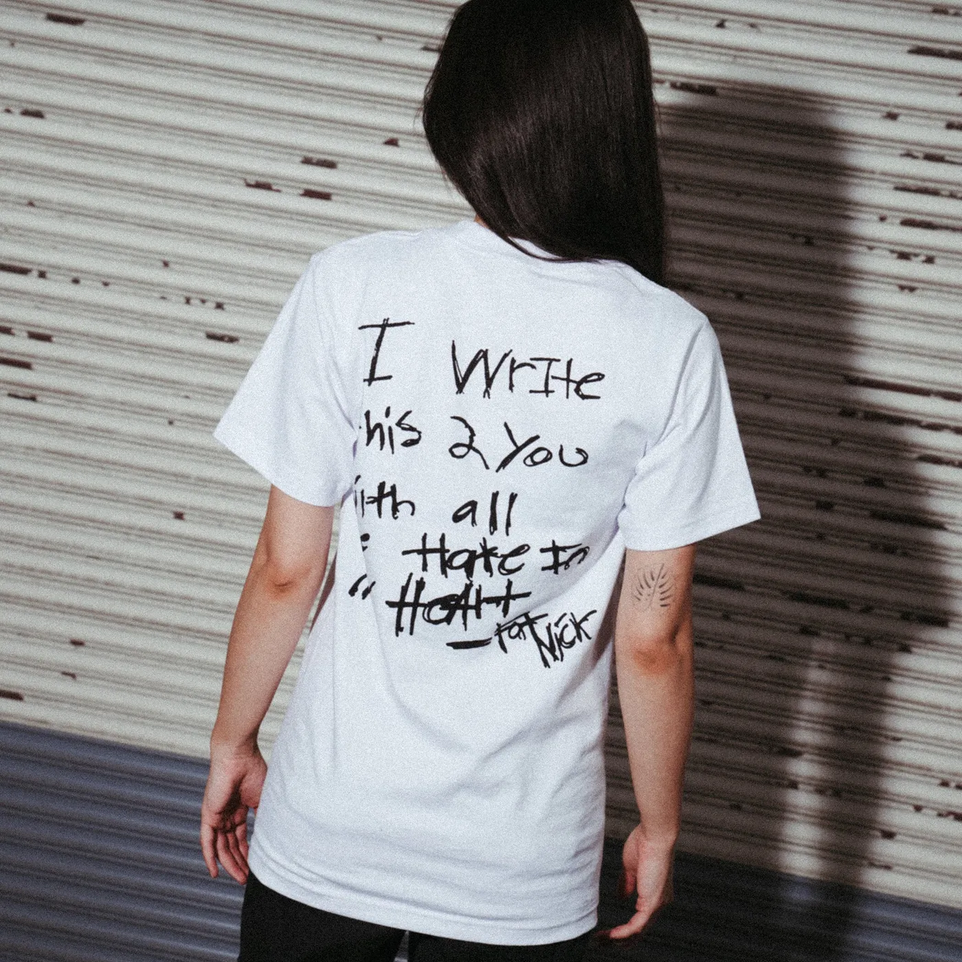 Fat Nick Hate In My Heart White Tee