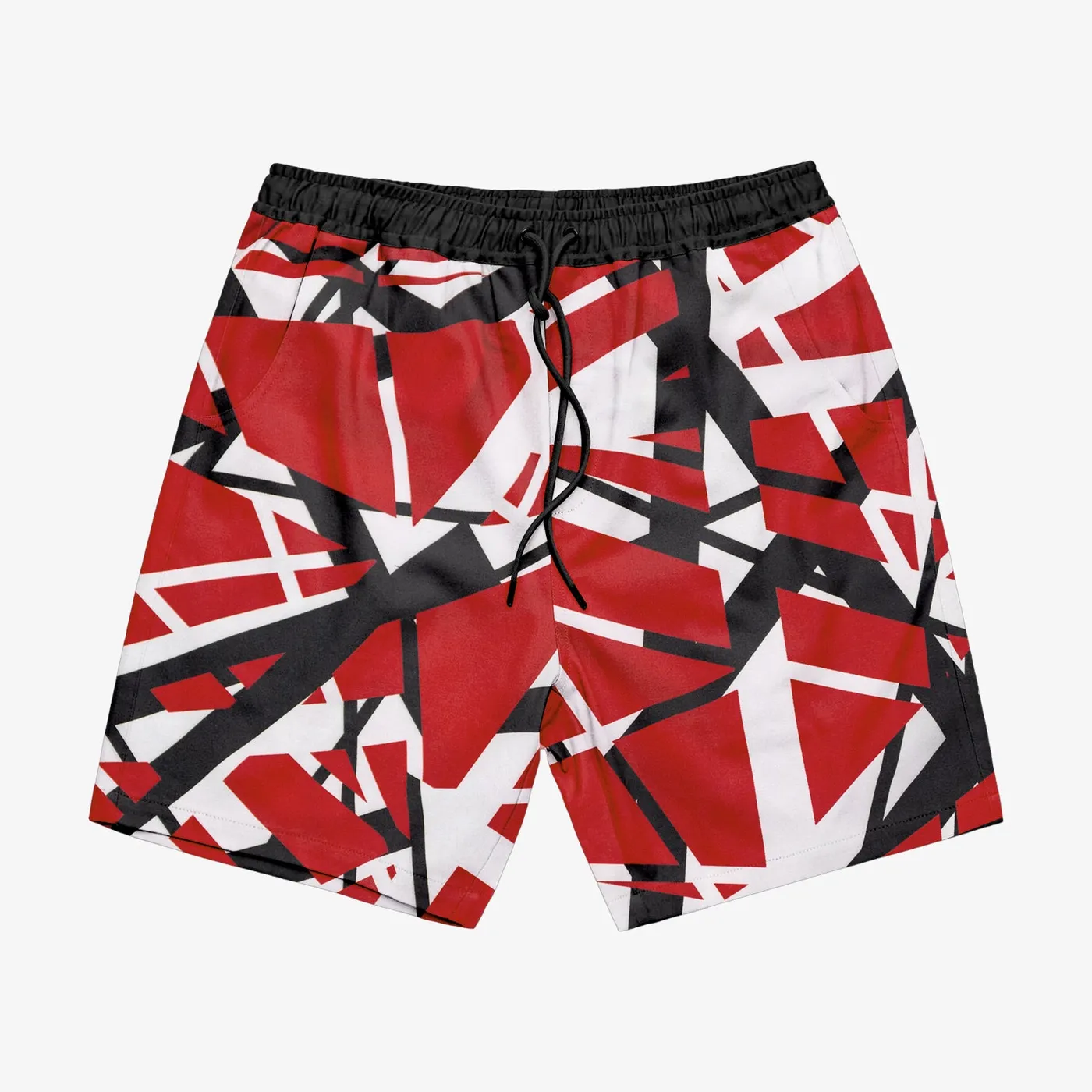 Eddie Van Halen Red/White/Black Swim Shorts