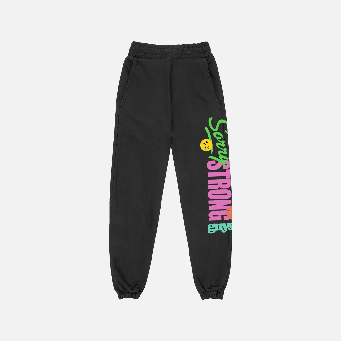 Chris D'Elia Sorry Strong Guys Black Sweatpants
