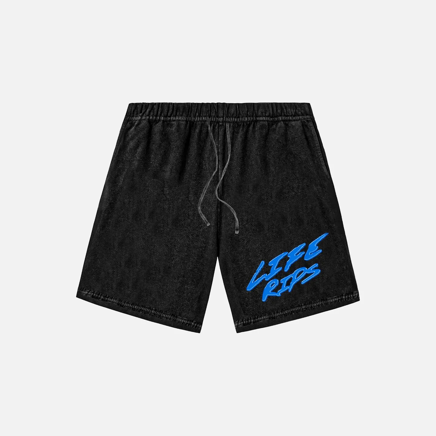 Chris D'Elia Life Rips Blue Vintage Wash Sweat Shorts