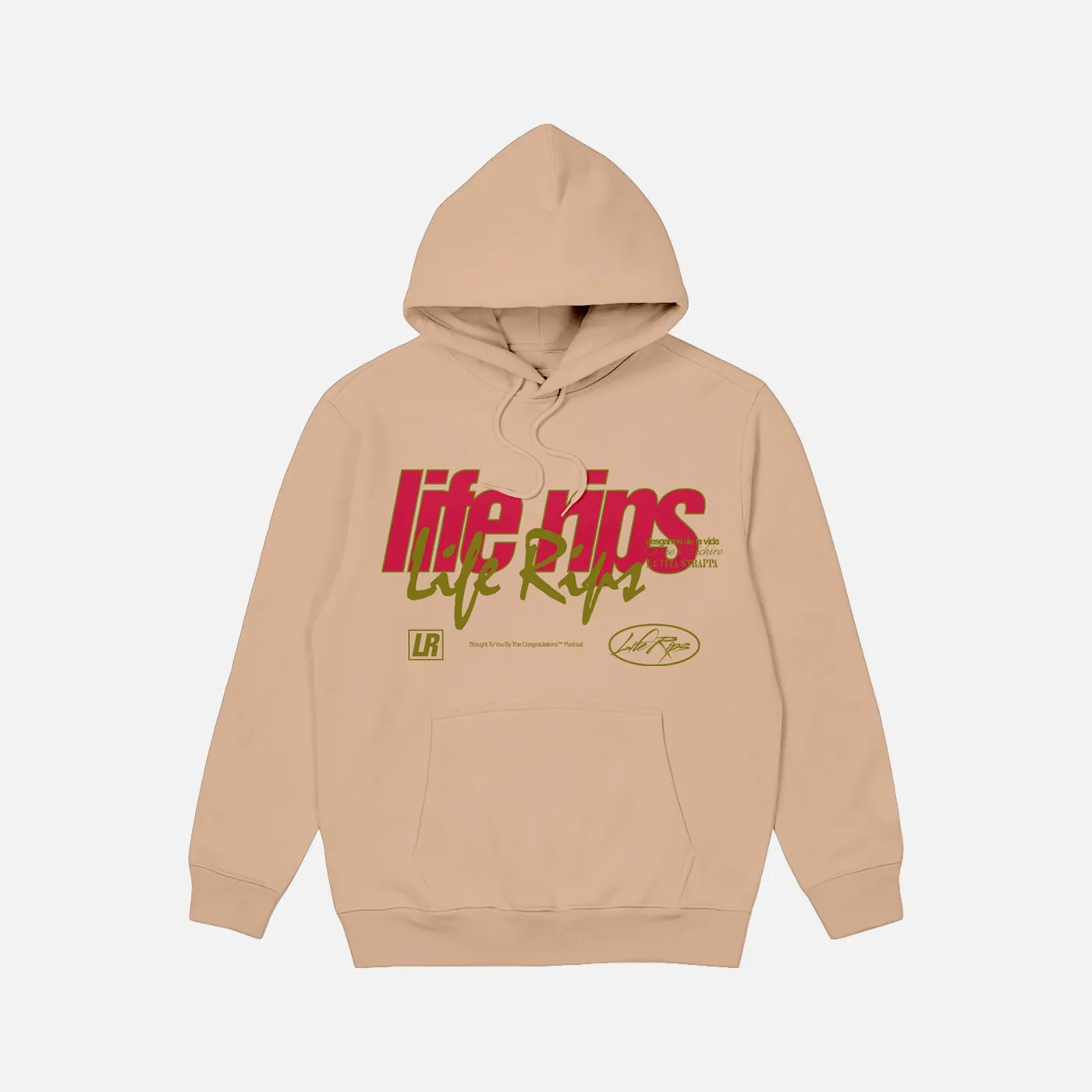 Chris D'Elia Life Rips Sand Hoodie