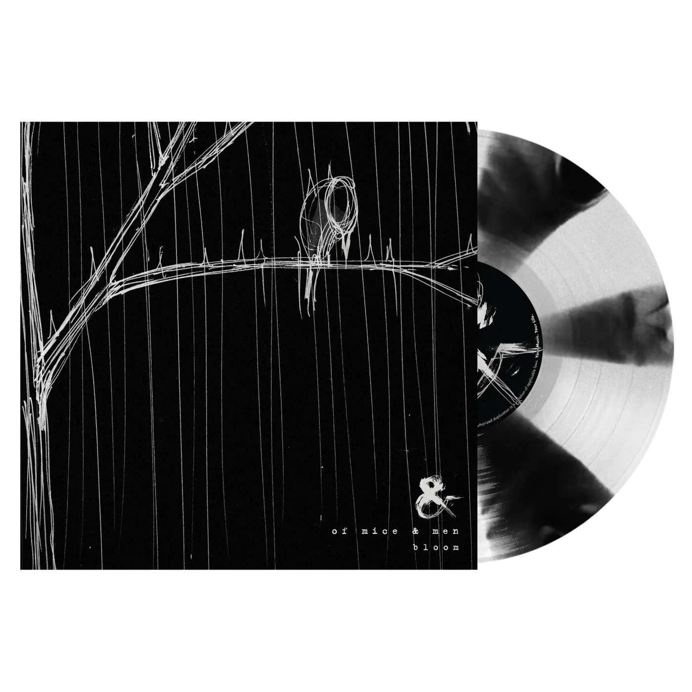 Of Mice & Men - 'Bloom' Black & White Pinwheel Vinyl
