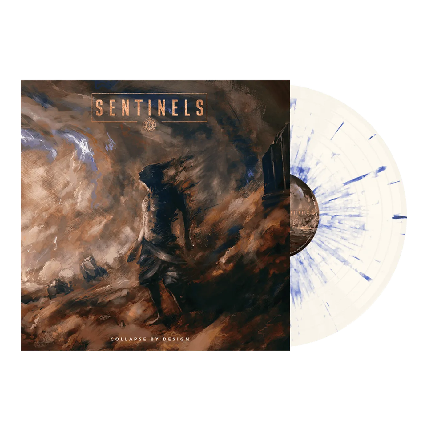 Sentinels - 'Collapse By Design' Bone w/ Blue Splatter Vinyl