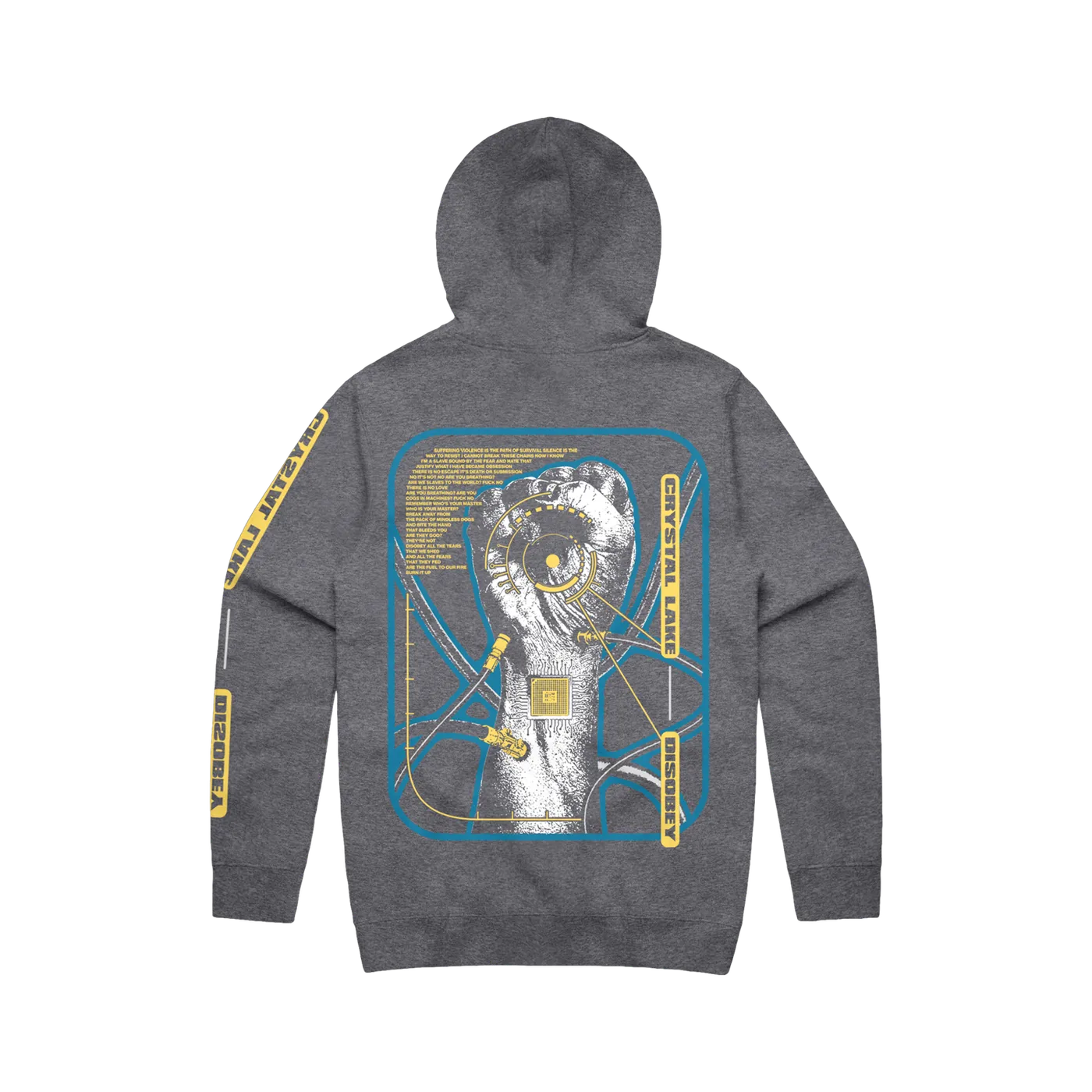 Crystal Lake - Disobey Dark Heather Hoodie