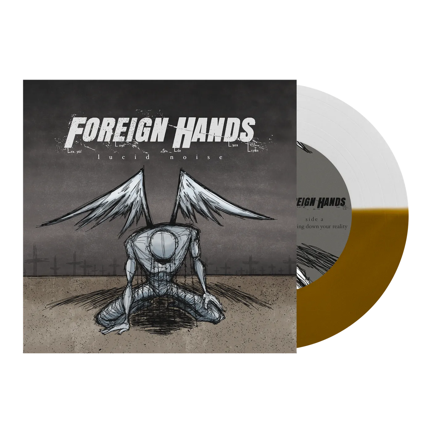 Foreign Hands - 'Lucid Noise' Half Clear / Half Gold 7" Vinyl