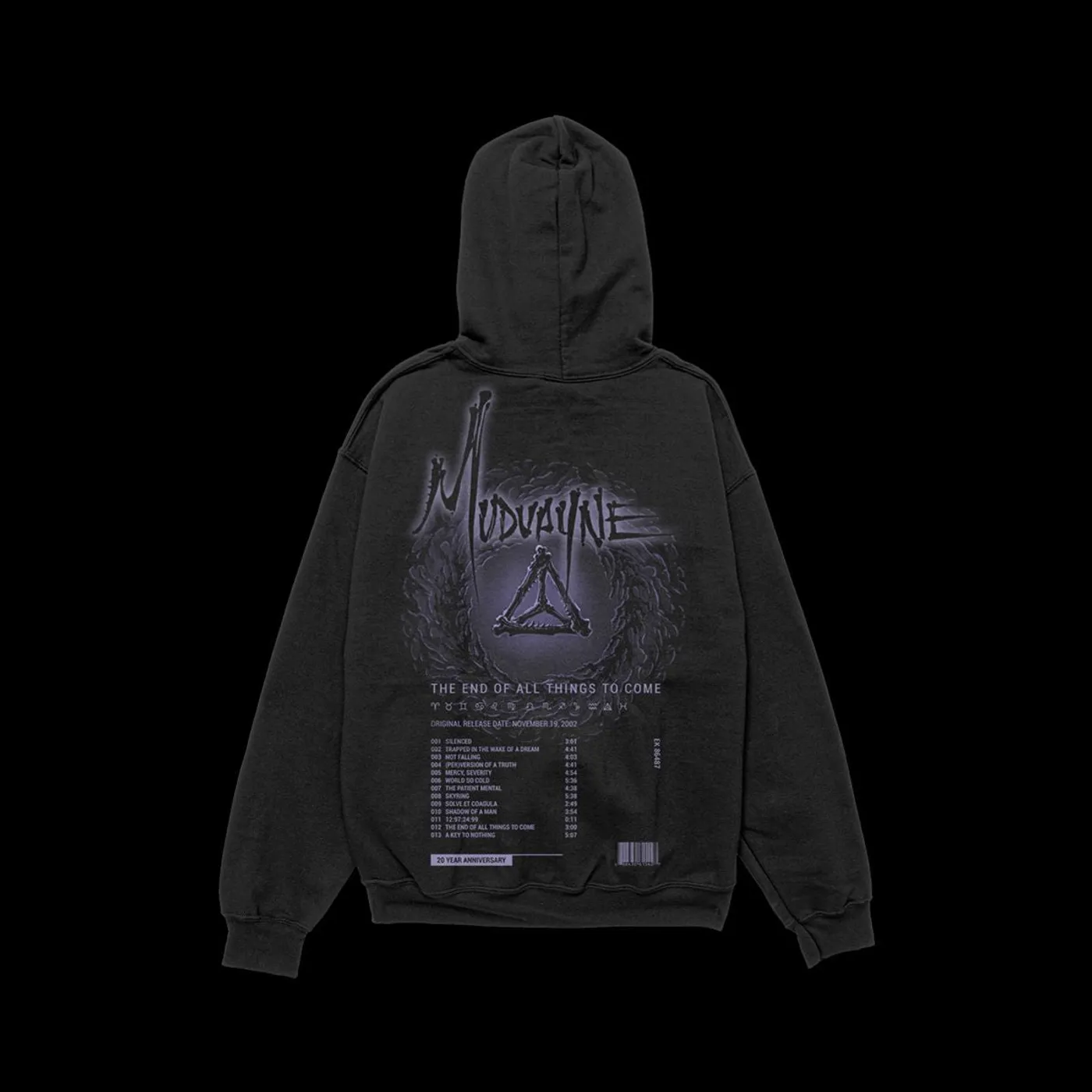 Mudvayne 20 Years Tracklist Hoodie
