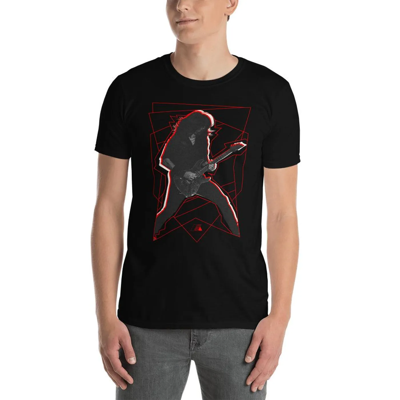 Kiko Loureiro Kiko Silhouette - Black and Red T - Shirt