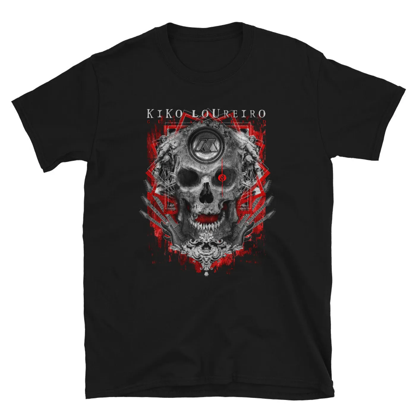 Skull Red and Black T-shirt by Kiko Loureiro