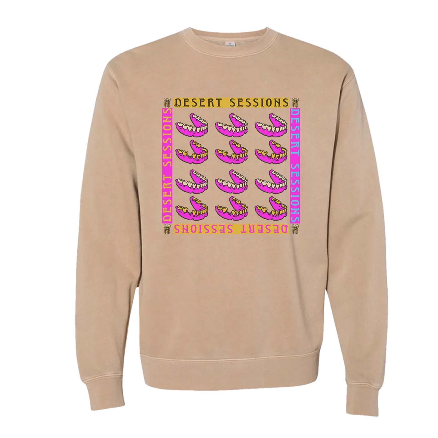 Queens of the Stone Age Desert Sessions Crewneck - Tan