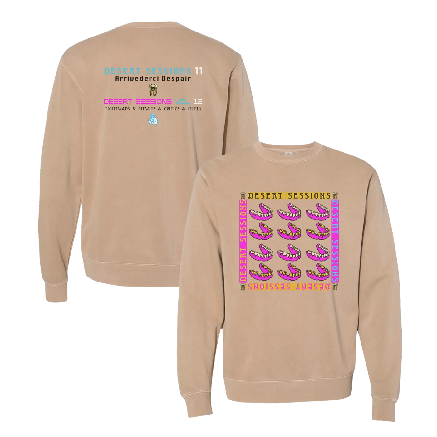 Queens of the Stone Age Desert Sessions Crewneck - Tan