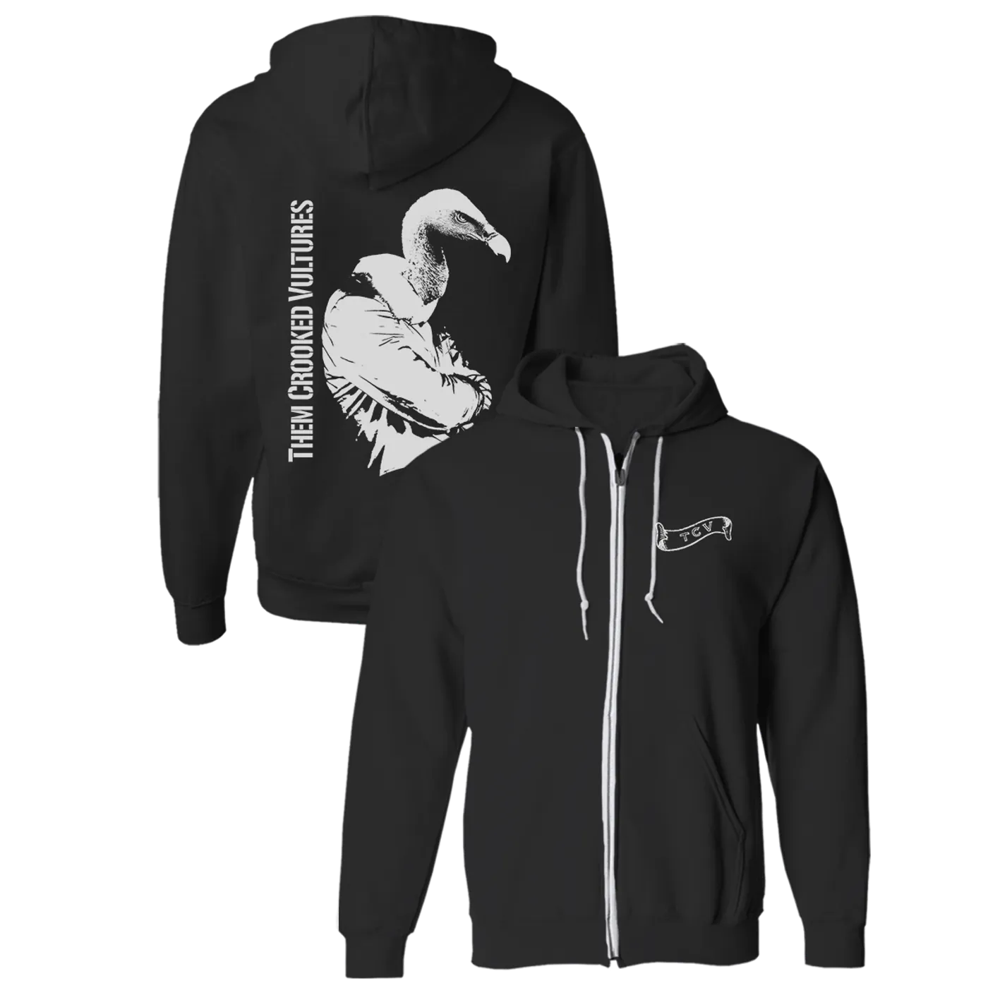 Them Crooked Vultures Turn Your Back Zip Hoodie