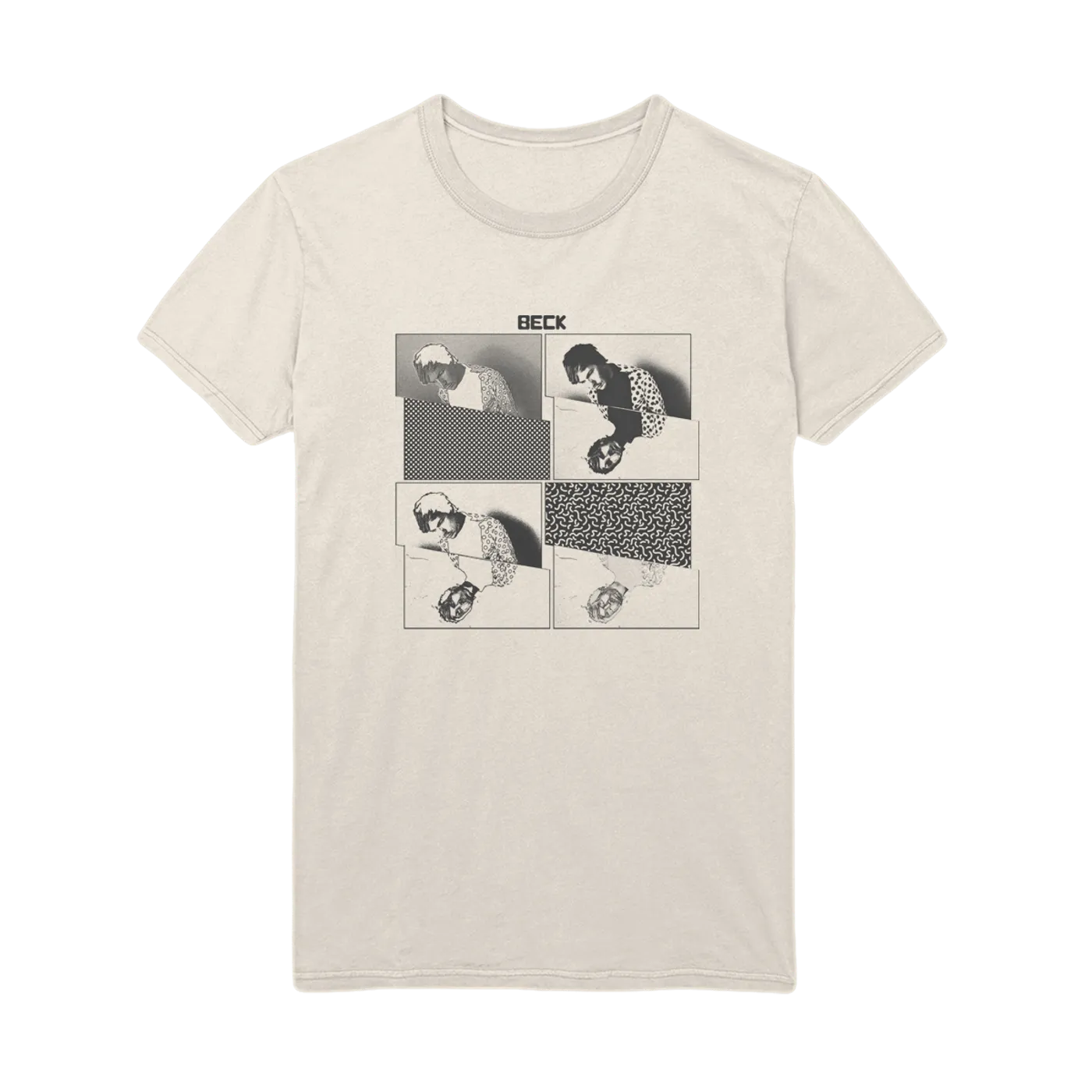 Beck Pattern Splicing Natural T-Shirt