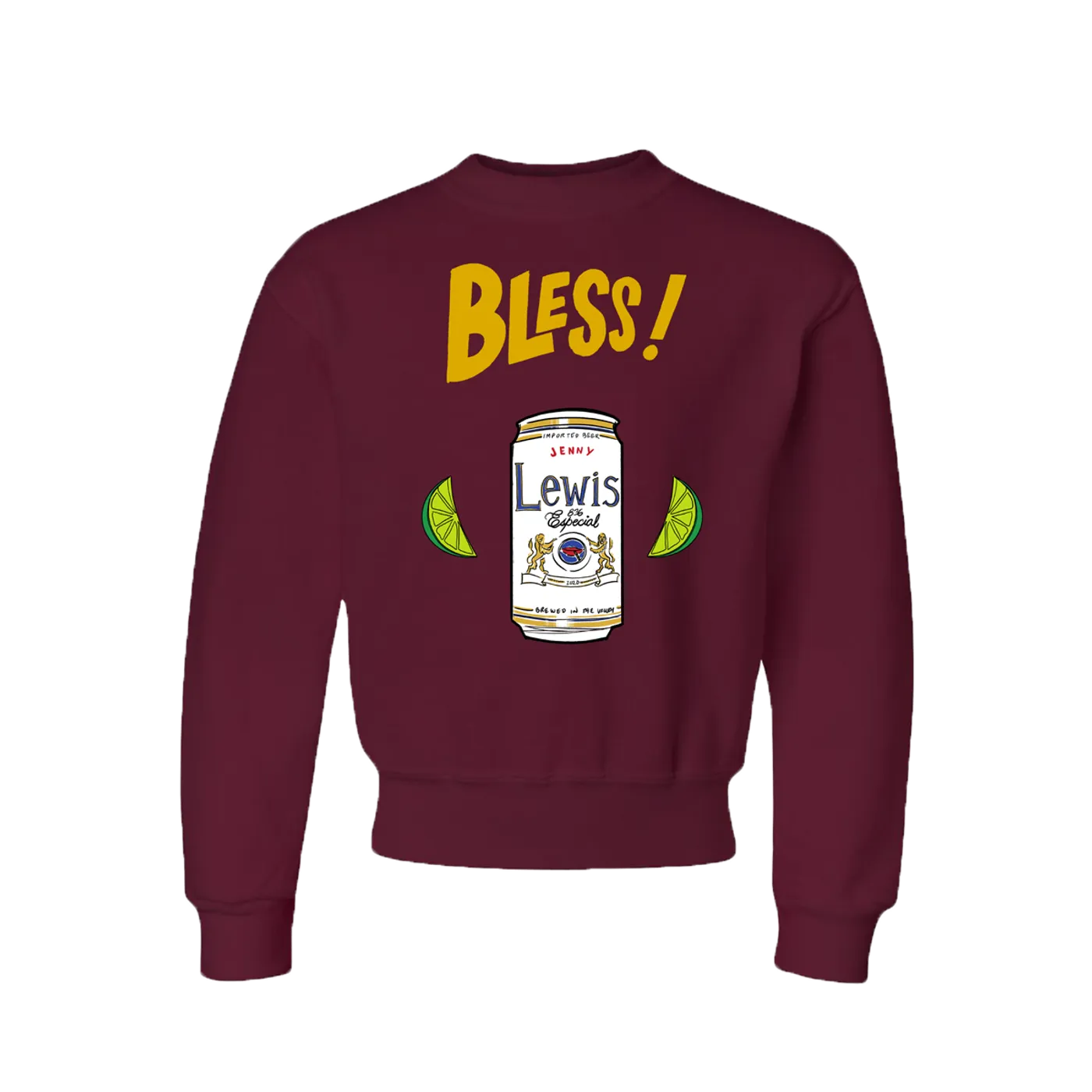 Jenny Lewis Bless! Crewneck - Maroon